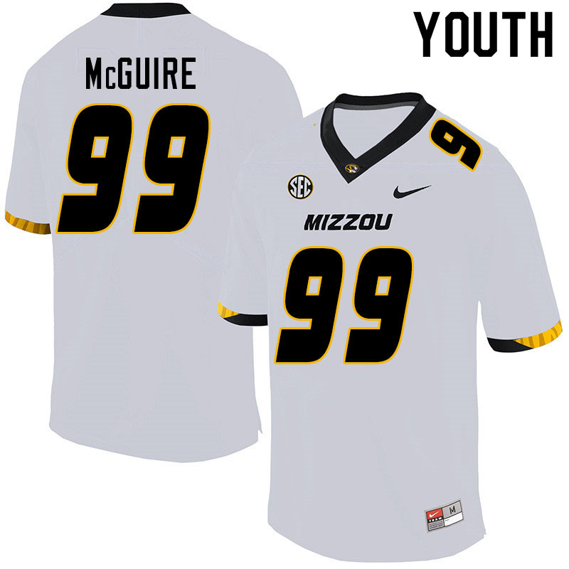 Youth #99 Isaiah McGuire Missouri Tigers College Football Jerseys Sale-White